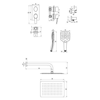Душевой комплект Lemark Atlantiss LM3249C хром